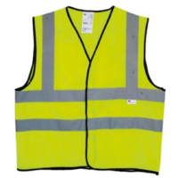 SAFETY VEST - LIME DAY NIGHT REFLECTIVE TAPE