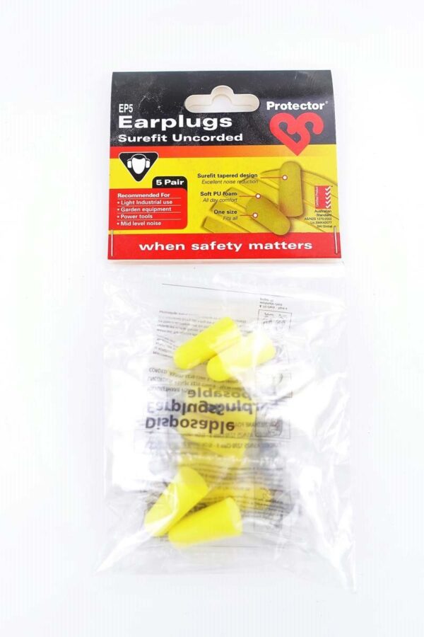 Ear Plugs - Rubber- Yellow