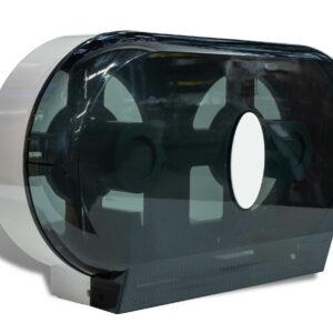 LUVELLE Jumbo Toilet Paper Dispenser – Twin Roll – Plastic