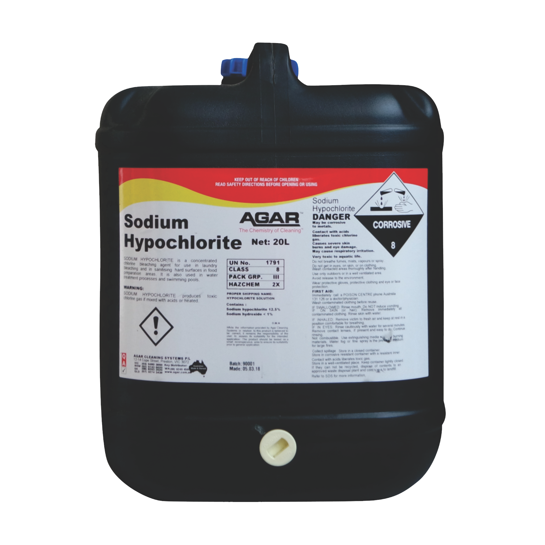Agar - Sodium Hypochloride - 20L