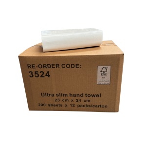 INTERLEAVED PAPER TOWEL 1 PLY - 23 X 24 CM - 200 SHEET X 12 PACK (2400) - 3524