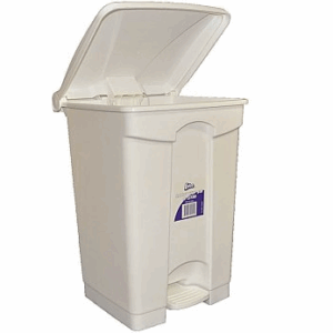 Edco Handy Step Bin with Pedal in White 19170  - 68 Litre