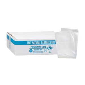 55L Premium Clear Bin Liner – 200/CTN