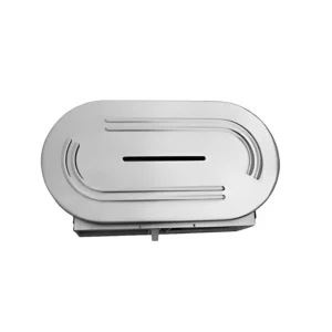 Dual Jumbo Toilet Paper Roll Dispenser - Stainless Steel
