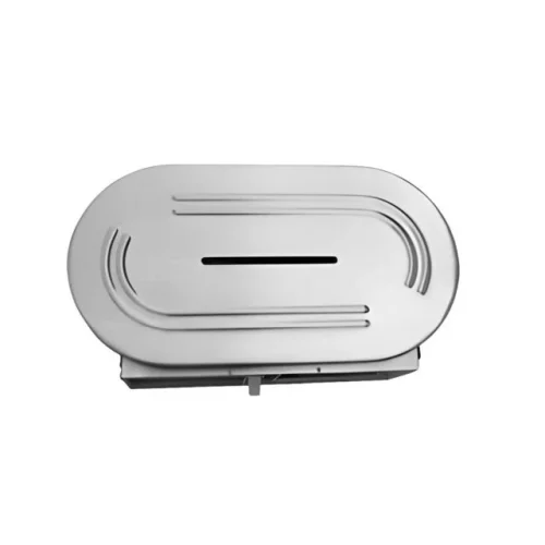 Dual Jumbo Toilet Paper Roll Dispenser - Stainless Steel