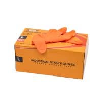 Nitrile Diamond Textured Orange Powder Free Glove